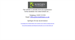 Desktop Screenshot of bowdenpartners.co.uk