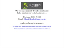 Tablet Screenshot of bowdenpartners.co.uk